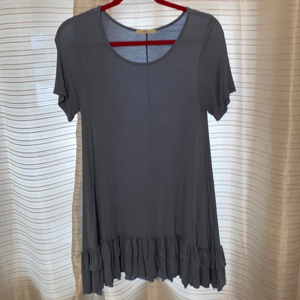 Baby blue long top/short dress